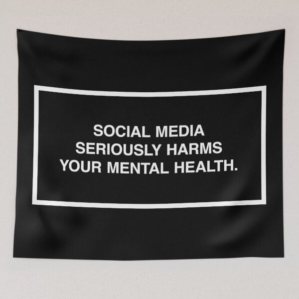 Item preview, Social media seriously harms your mental health. designed and sold by lumographica.