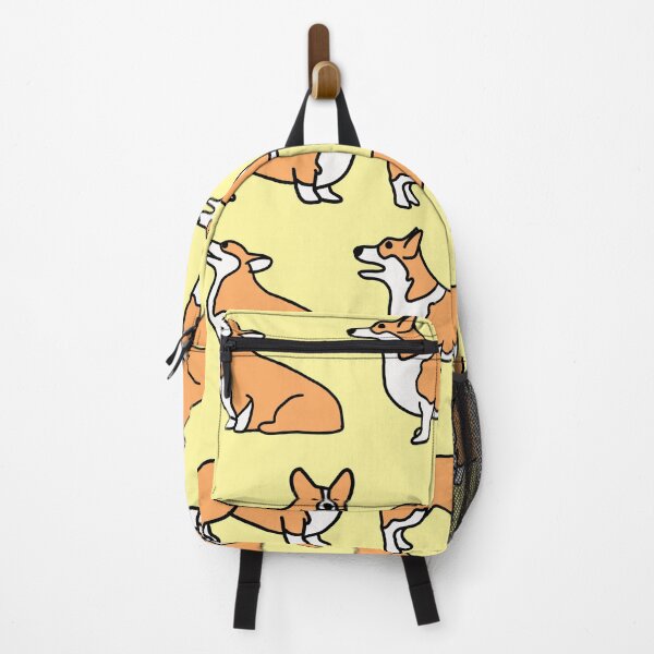 Item preview, Cute Corgi Pattern with Yellow Background designed and sold by WildeandCo.
