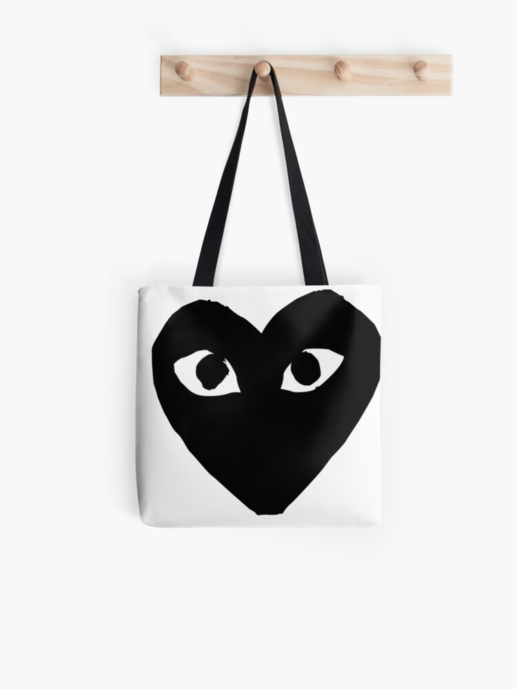 cdg tote bag black