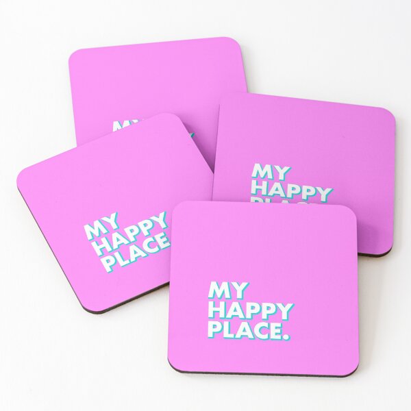 Item preview, MY HAPPY PLACE in pink designed and sold by SquareClub.