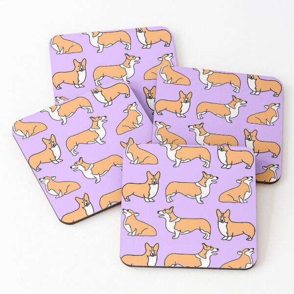 Item preview, Cute Corgi Pattern with Purple Background designed and sold by WildeandCo.