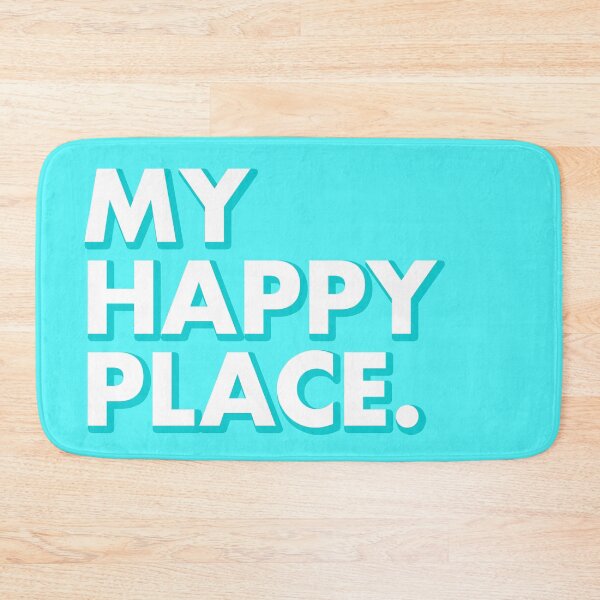 Item preview, MY HAPPY PLACE in blue designed and sold by SquareClub.