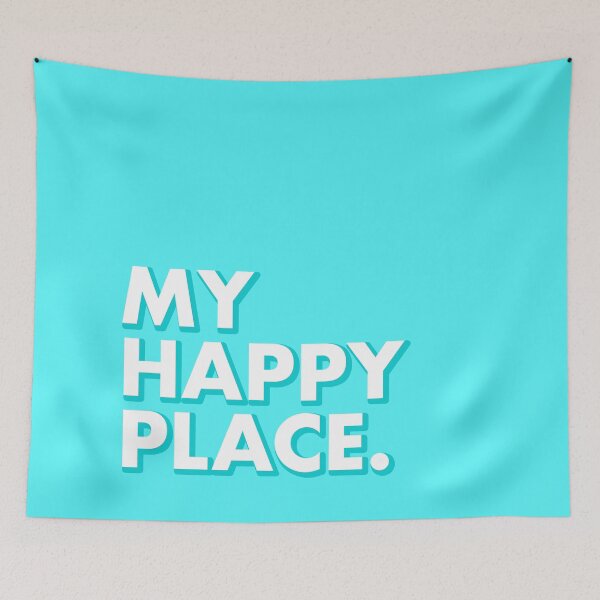 Item preview, MY HAPPY PLACE in blue designed and sold by SquareClub.
