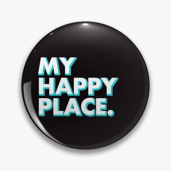 Item preview, MY HAPPY PLACE in black designed and sold by SquareClub.