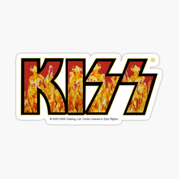 KISS (Flames Logo) Sticker