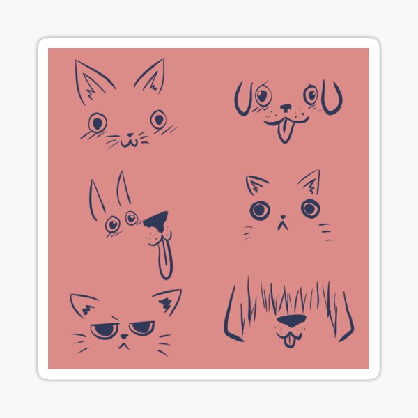 Item preview, Pet Faces designed and sold by Facebook.com/ ArtByAmyMinori.