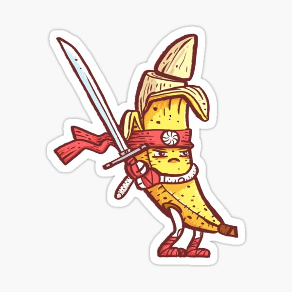 Samurai Banana Sticker