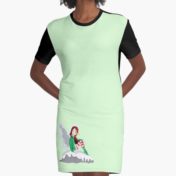 Fairy Merry Christmas™ Graphic T-Shirt Dress