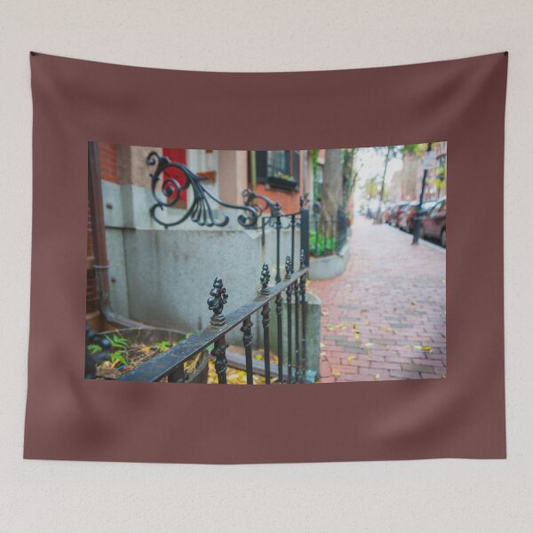 Item preview, Selective focus on foreground in street scene in plush residential suburb in Boston New England designed and sold by Brian Scantlebury.