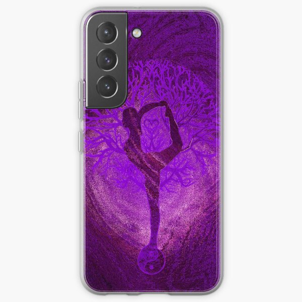 Purple Yoga Yin Yang Tree Samsung Galaxy Soft Case