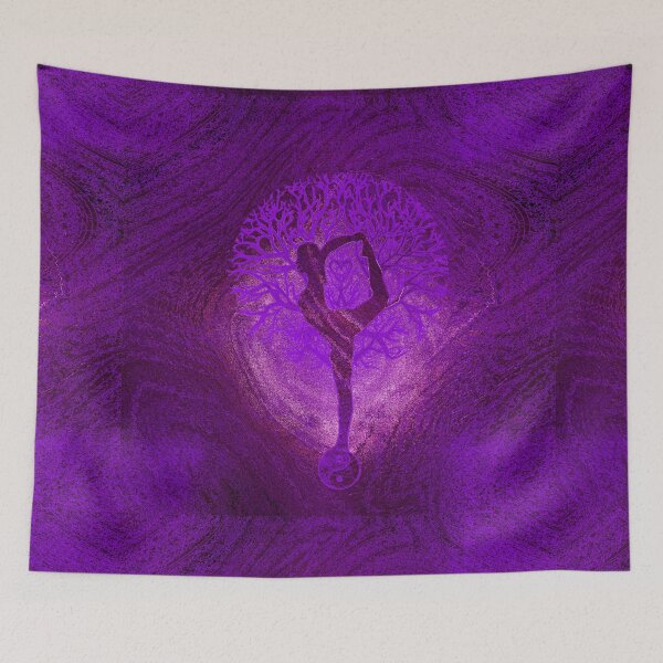 Item preview, Purple Yoga Yin Yang Tree designed and sold by treeoflifeshop.