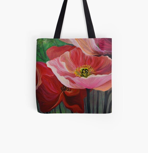 Poppies of Oz All Over Print Tote Bag