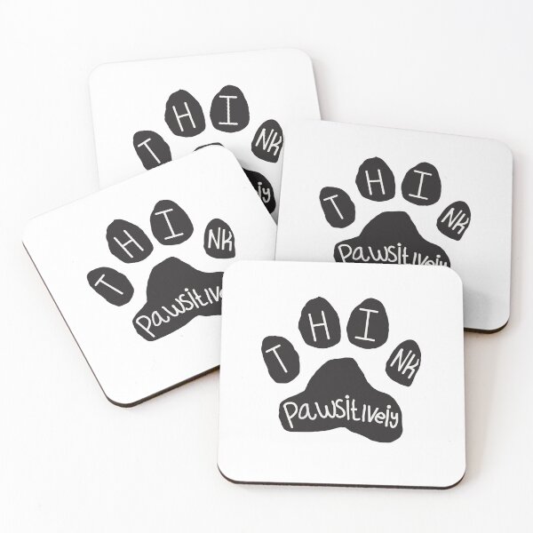 Item preview, Think pawsitively designed and sold by YellowCarStudio.