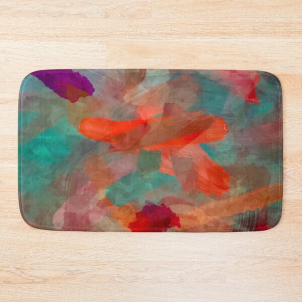 Item preview, splash painting texture abstract background in red brown green designed and sold by Mrvell.