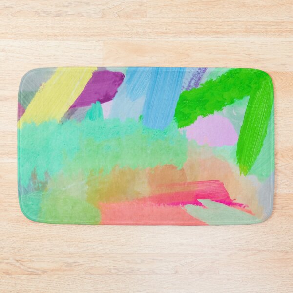 Item preview, splash painting texture abstract background in green blue pink designed and sold by Mrvell.