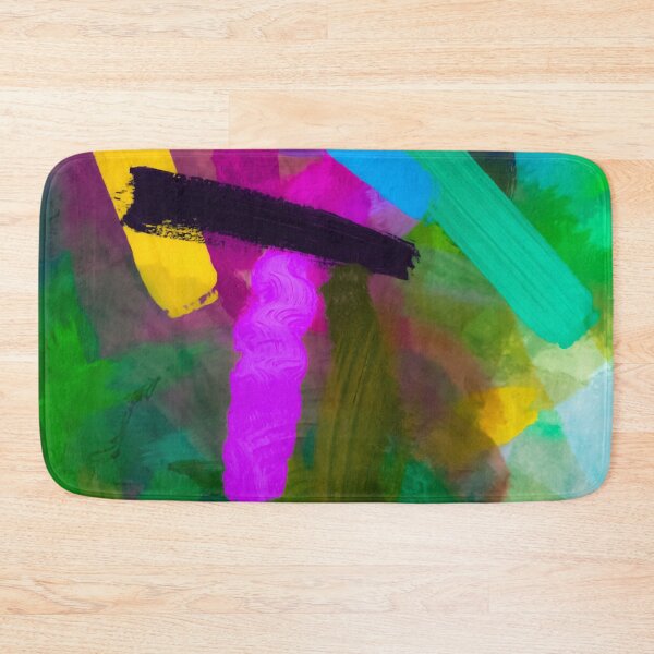 Item preview, splash painting texture abstract background in green purple yellow designed and sold by Mrvell.