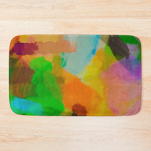 Item preview, splash painting texture abstract background in green brown blue yellow designed and sold by Mrvell.
