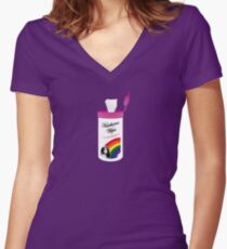 Hawthorne Pride Wipes Women's Fitted V-Neck T-Shirt