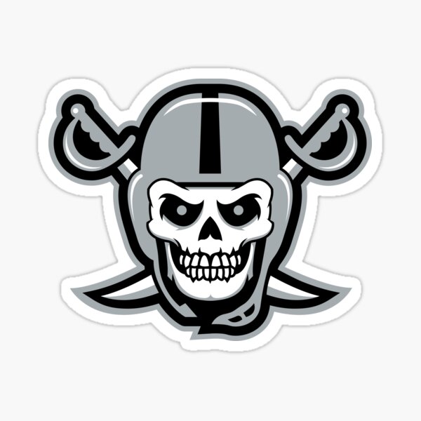 Raiders Window Sticker Vinyl Decal Skull. Perfect for Las Vegas and Oakland  fans (8 inch)