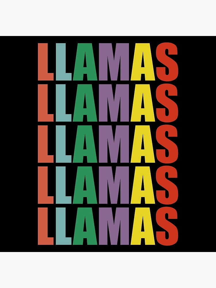 Discover Llamas Llamas Llamas Llamas Llamas Premium Matte Vertical Poster