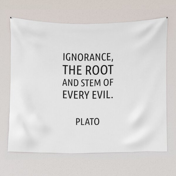 Item preview, Ignorance, the root and stem of every evil - Plato - Greek Philosopher quote designed and sold by Inspirationmotivation.