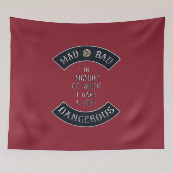 Item preview, Mad Bad Dangerous in Rockers with "In Memory of When I Gave a $hit" Quote with Independence Red Background designed and sold by MadBadDangerous.