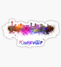 Knoxville skyline in watercolor Sticker