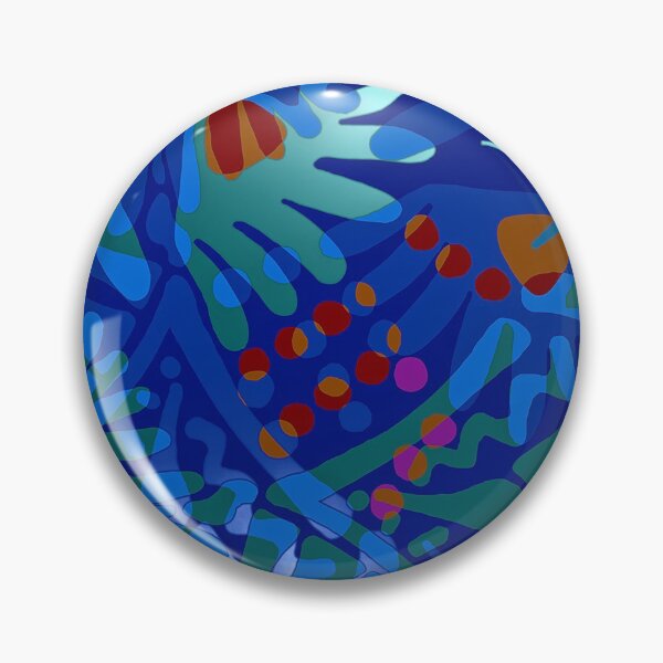 Item preview, Colorful Tropical Print Abstract in Blue and Green designed and sold by ntartworks.
