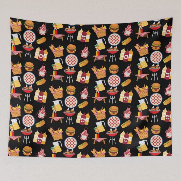 Item preview, 1980s fun food cartoon summer staycation picnic barbecue party bbq designed and sold by IamTrending.