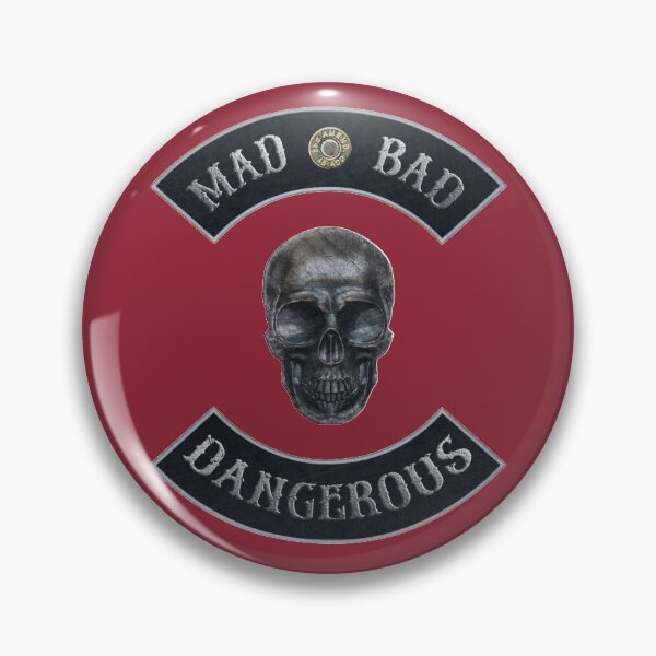 Item preview, Mad Bad Dangerous in Rockers with M1911 Colt 45 Muzzle with Independence Red Background designed and sold by MadBadDangerous.