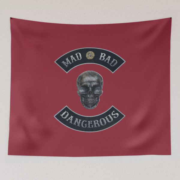Item preview, Mad Bad Dangerous in Rockers with M1911 Colt 45 Muzzle with Independence Red Background designed and sold by MadBadDangerous.