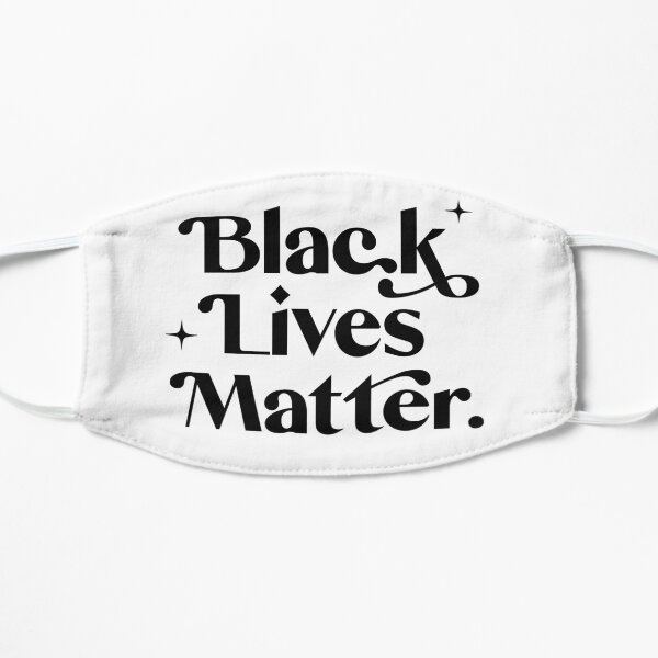 Black Lives Matter-Black Text Mask