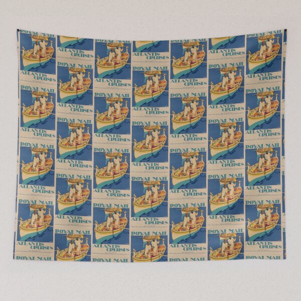 Item preview, Atlantis Cruises vintage travel poster designed and sold by stickart-marek.