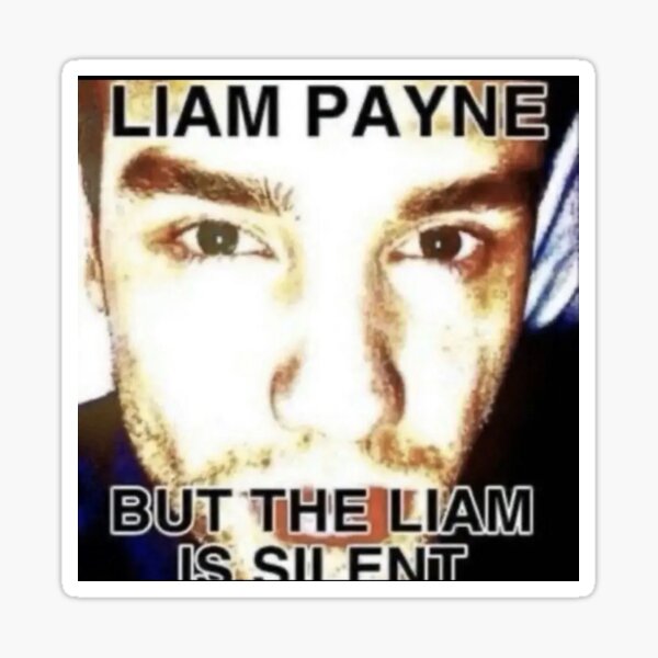 Liam Payne pero el Liam está en silencio. Pegatina