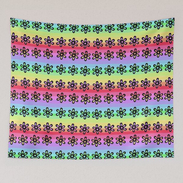 Item preview, Rainbow Flowers on Rainbow designed and sold by sillybanana.