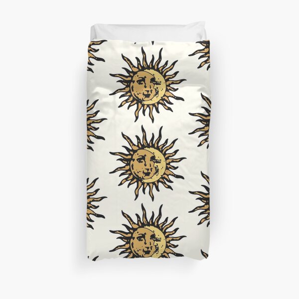 Vintage Sun And Moon Duvet Cover