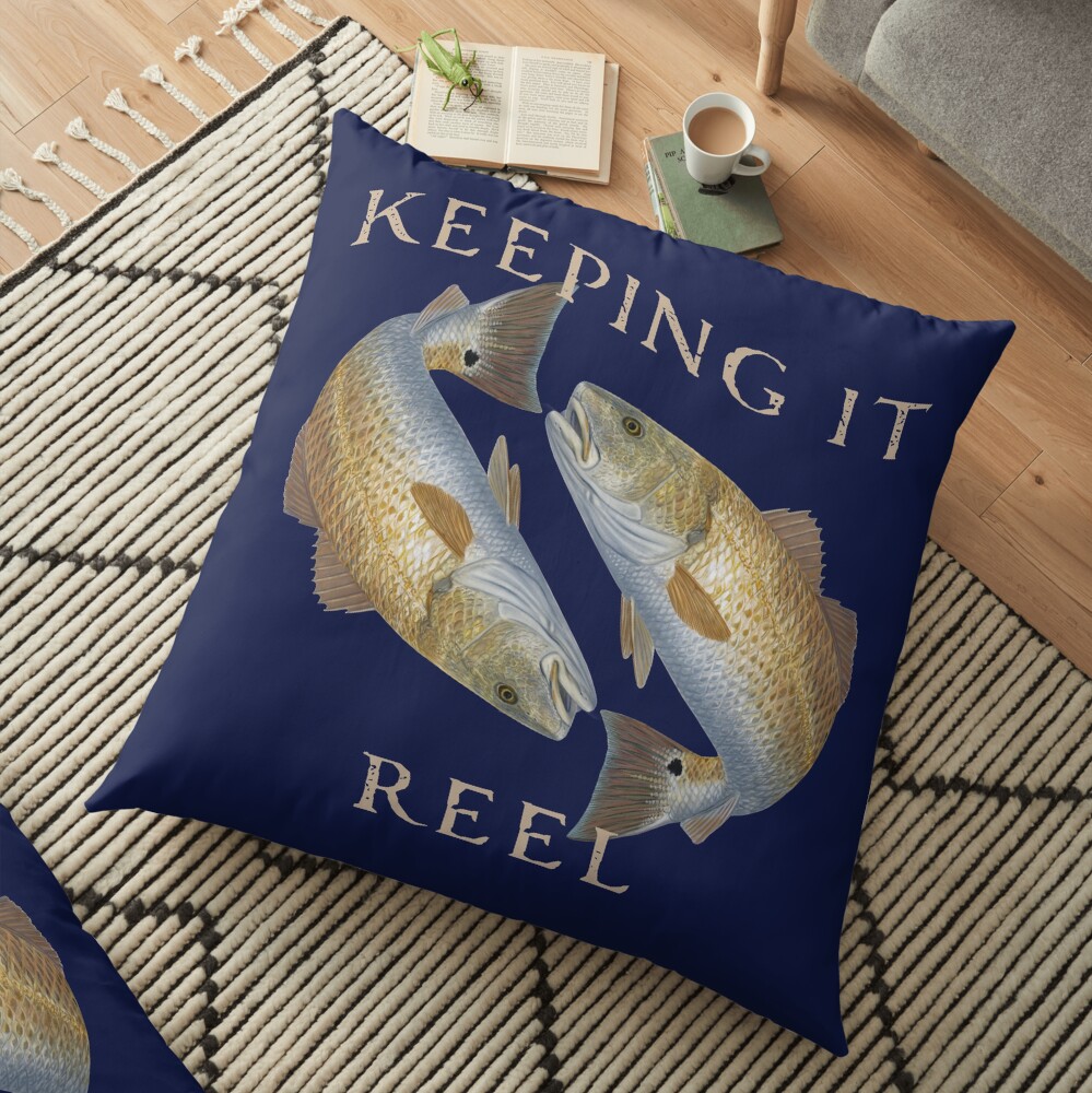 Keeping it Reel Redfish Design Floor Pillow