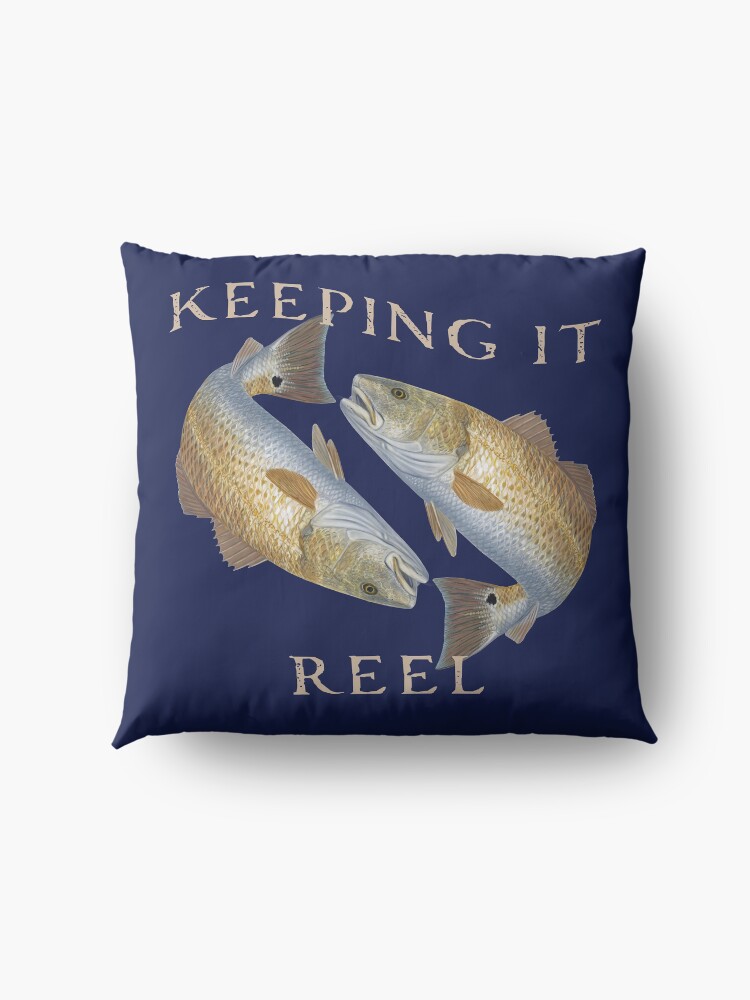 Alternate view of Keeping it Reel Redfish Design Floor Pillow