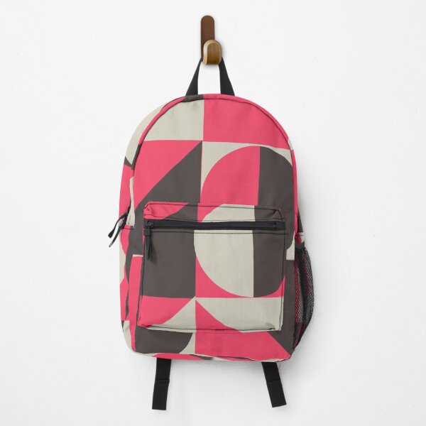 Item preview, a study in polygons (hot pink/gray/beige) designed and sold by quinnhopp.