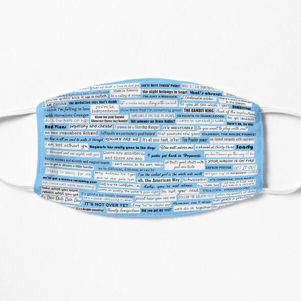Team StarKid Quote Collage Flat Mask