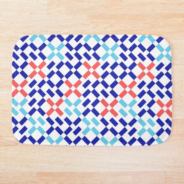 Aperçu de l'œuvre Formes géométriques bleues, corail et bleu clair créée et vendue par Stchami.