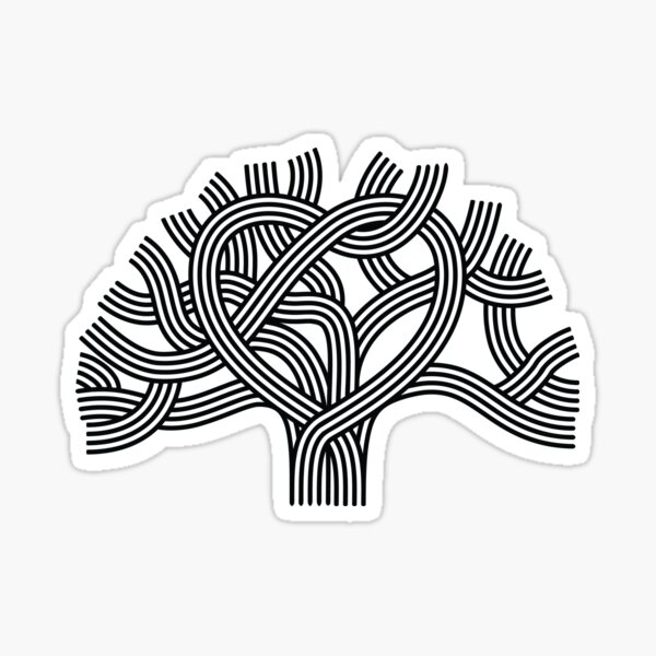 Oakland Love Tree (Black) Sticker
