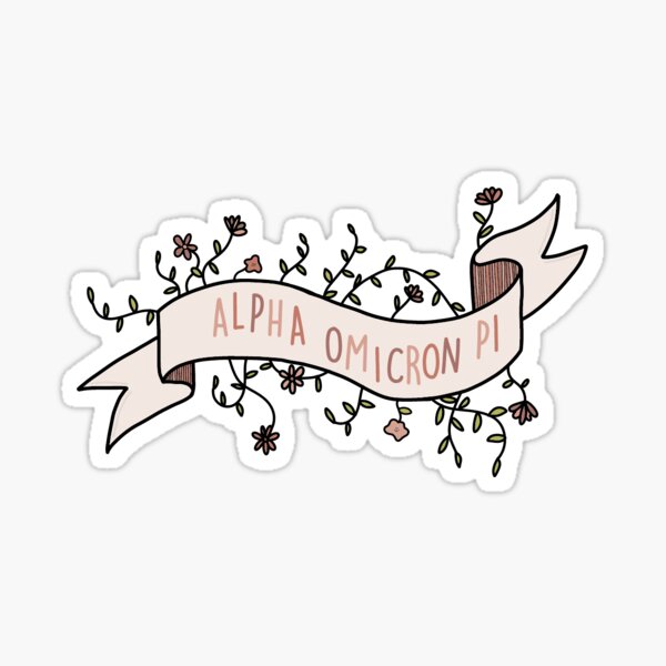 Aoii Alpha Omicron Pi Sticker Sticker By Rengiz Redbubble