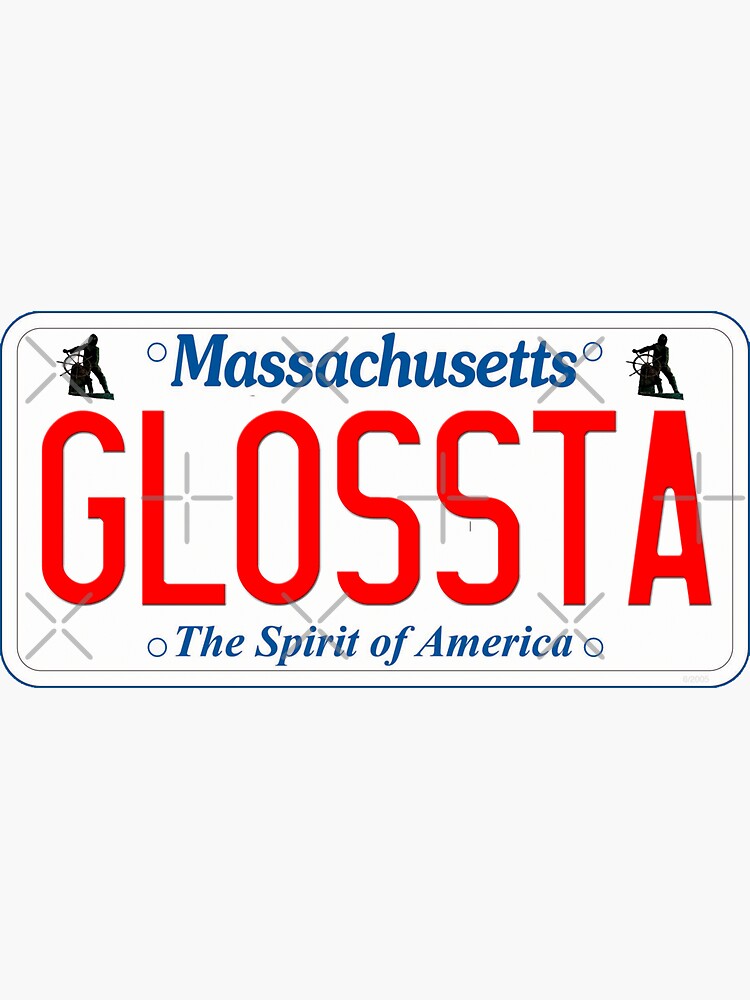 "GLOSSTA Gloucester MA" Sticker by hometowndesign Redbubble