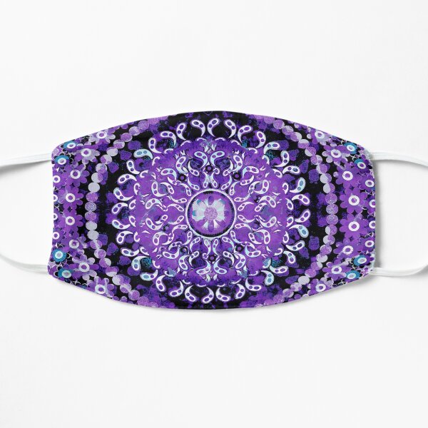 Boho Mosaic Mandala Purple Mask