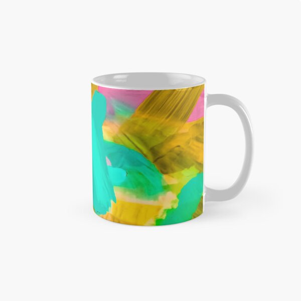 Item preview, splash painting texture abstract background in blue yellow pink designed and sold by Mrvell.