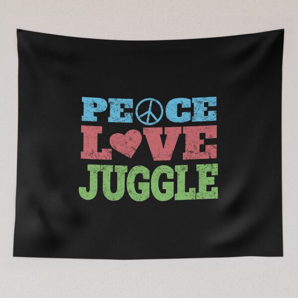 Item preview, Peace Love Juggle - for a Hippie Juggler designed and sold by EstelleStar.