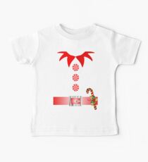 cute cartoon merry christmas elf costume Baby Tee