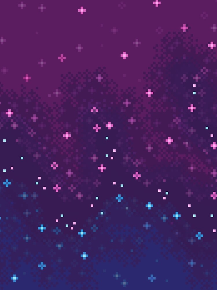 Bi Pride Flag Galaxy (8bit) by sp8cebit