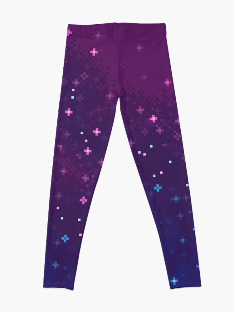Alternate view of Bi Pride Flag Galaxy (8bit) Leggings